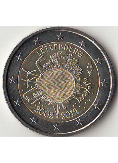 2012 - 2 euro LUSSEMBURGO 10° Anniversario dell'euro